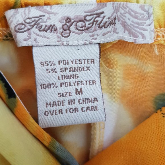 Fun & Flint Women Yellow/Multi Dress - Size M - Picture 6 of 7